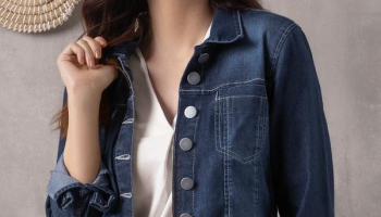 Jaqueta Jeans Azul Escuro