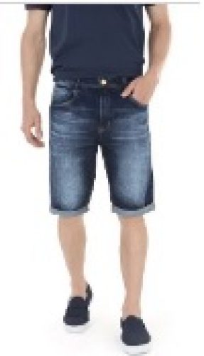 BERMUDA JEANS ESTONADA AZUL