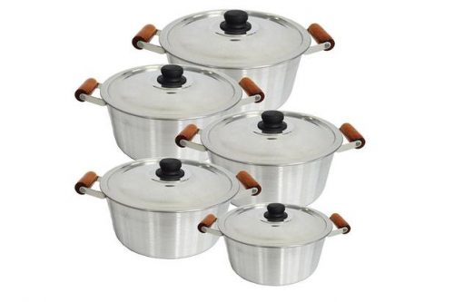 Jogo De Panela Alumínio Fundido Batido com Tampa Tradicional – Plugador