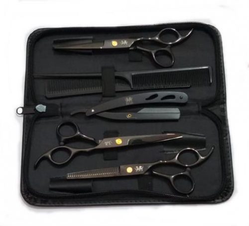 Kit 3 Tesoura Fio Laser Fio Navalha Desfiadeira Navalha Preto – Obopekal