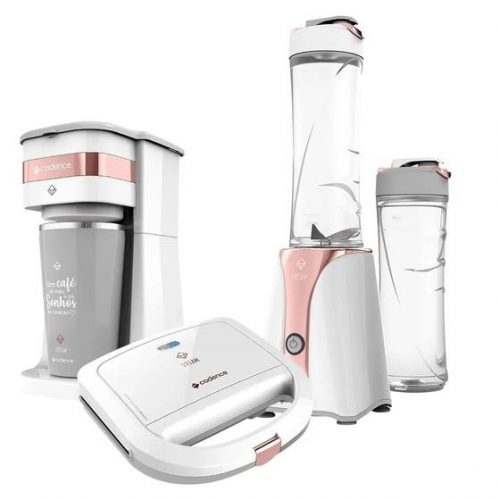 Kit Cadence Dream Rosé Gold – Blender – Cafeteira – Sanduicheira 110V