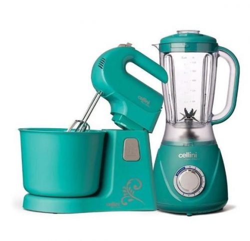 Kit Cellini Liquidificador + Batedeira Turquesa 127v