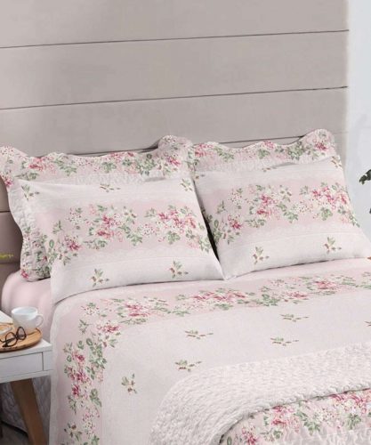 Kit Colcha Casal Matelassê Boutis Luara Santista
