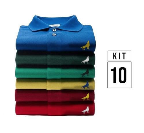Kit com 10 camisas vira lata originais em tecido piquet – Vira Lata Wear