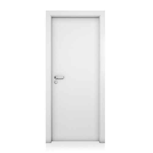 Kit Porta Lisa Madeira de Giro Direito|Esquerdo Branco 210x70cm Colméia com Batente Regulável 7,5 a 16cm Elo Concrem