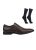 Kit Sapato Ferracini London Masculino e par de Meia Marrom