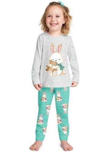 Kyly – Pijama Infantil Menina Brilha no Escuro Cinza