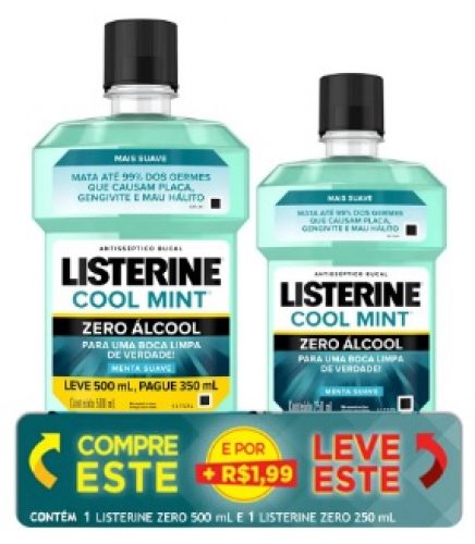 Enxaguante Bucal Listerine Cool Mint Zero Menta Suave