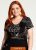 Lunender Mais Mulher – Blusa Plus Size Malha Estampada Preto