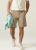 Malwee – Bermuda Masculina em Chambray Bege