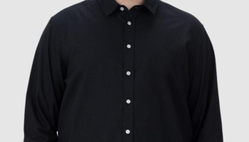 Malwee – Camisa Masculina Tradicional em Tricoline Preto