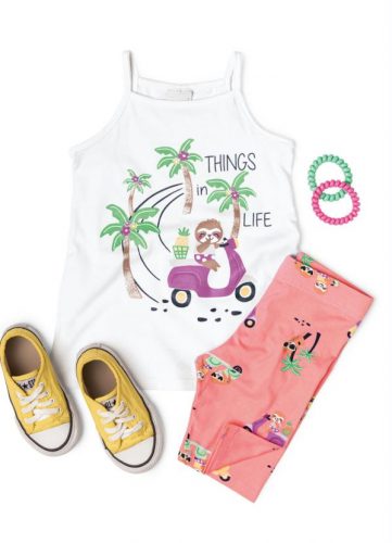 Malwee Kids – Conjunto Branco Vespa em Malha Menina