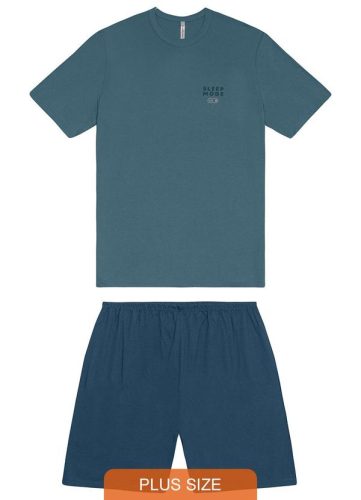 Malwee – Pijama Sleep Mode em Malha Plus Azul