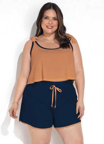 Marguerite – Conjunto Azul Marinho em Malha