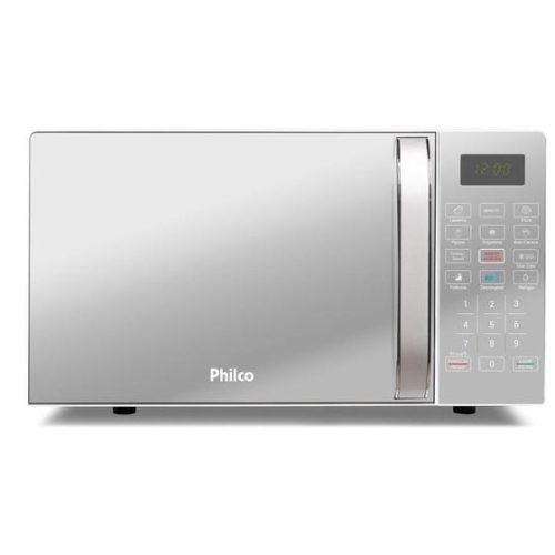 Micro-ondas Philco Pmo123 Capacidade 20 Litros 1100w Branco Espelhado Função Tira Odor 110v