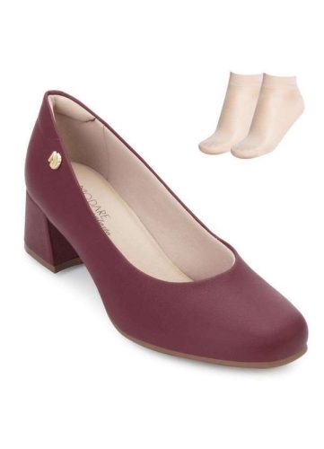 Modare – Sapato Modare Ultraconforto e Meia Md25-73731 Vinho