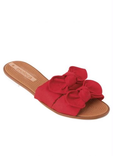 Moleca – Chinelo Moleca Vermelho em Camurça