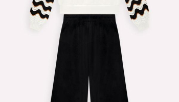 Nanai – Conjunto Infantil Menina Tricot Off White
