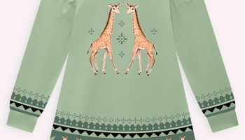Nanai – Vestido Infantil Menina Girafas Verde