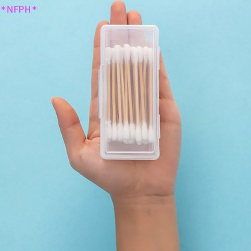 NFPH > Caixa Portátil De Medicamentos De Viagem De Algodão Porta-Cotonete Jóias Fio Detal Novo