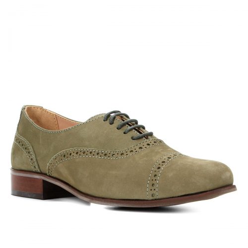 OXFORD COURO SHOESTOCK NOBUCK BROGUES FEMININO – VERDE