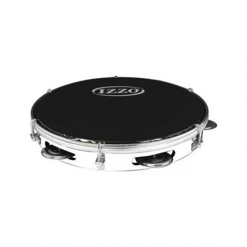 Pandeiro izzo 10 pol profissional abs 3440b com pele preta