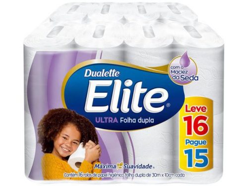 Papel Higiênico Folha Dupla Elite Ultra – 16 Rolos 30m