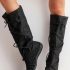 Damannu Shoes – Bota Preta Forrada com Pelos Preto