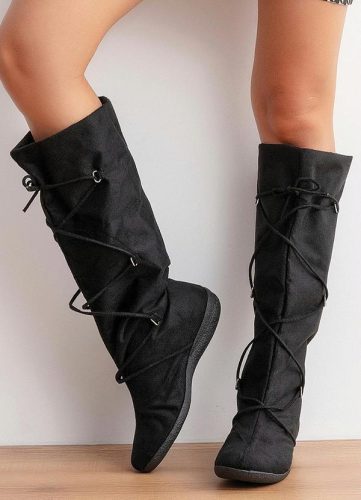 Perfecta – Bota Preto em Camurça