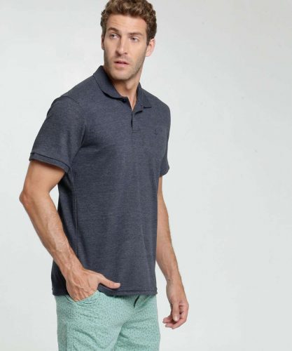 Polo Masculina Bordado Manga Curta MR