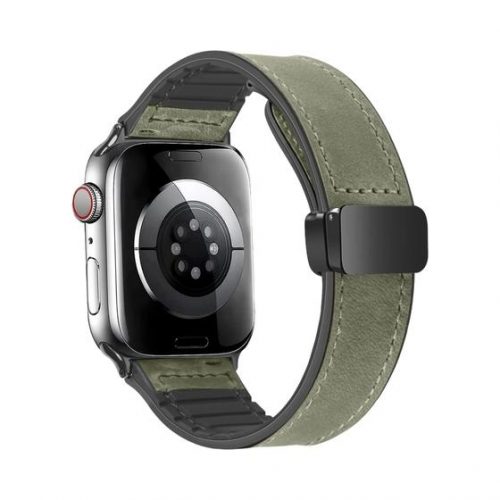 Pulseira Magnética De Couro Genuíno Para Apple Watch 49mm 44mm 45mm 41mm 40mm 38 42mm Ultra Series – others
