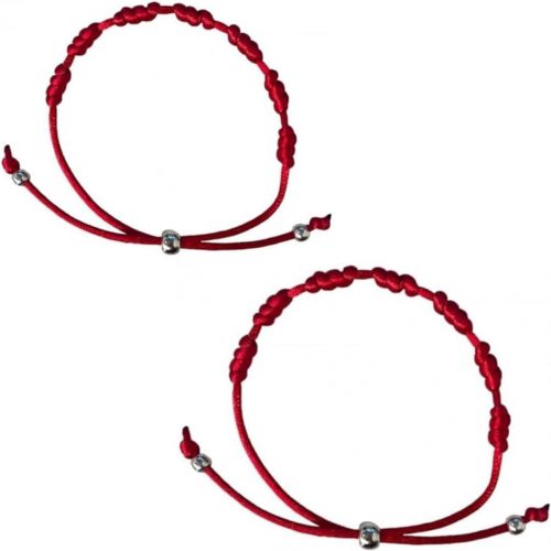 Pulseira Vermelha Kabbalah 7 Nós Proteção kit c/02 pulseiras 7 nós pulseira da sorte Pulseira vermelha no pulso