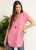 Quintess – Blusa Alongada Rosa com Decote V