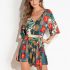 Blusa Alça Decote Drapeado Marrom Claro Quintess