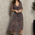 Farm – Vestido Tecido Tapete de Flor Bege
