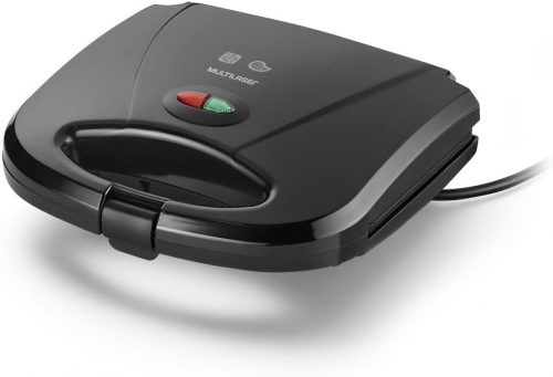 Sanduicheira Minigrill Gourmet 127V com 750W Chapa Dupla e com Revestimento Antiaderente Preta Multilaser – CE043