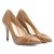 SCARPIN COURO SHOESTOCK SALTO ALTO TACHAS – CARAMELO