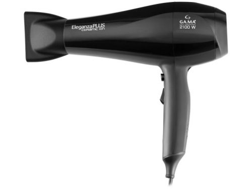 Secador de Cabelo GA.MA Italy Ceramic Íon Preto – 2100W 2 Velocidades Professional Eleganza Plus