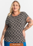 Secret Glam – Blusa Manga Morcego Plus Size Preto