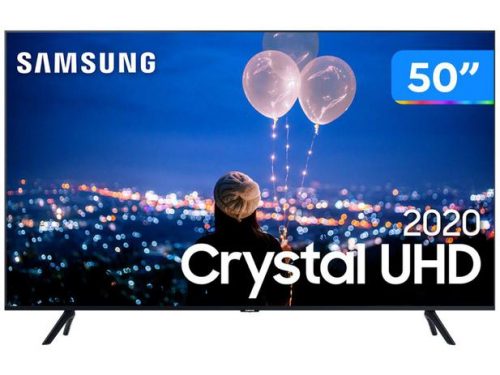 Smart TV Crystal UHD 4K LED 50” Samsung – 50TU8000 Wi-Fi Bluetooth HDR 3 HDMI 2 USB