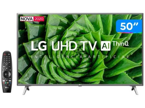 Smart TV UHD 4K LED 50” LG 50UN8000PSD Wi-Fi – Bluetooth HDR Inteligência Artificial 4 HDMI 2 USB