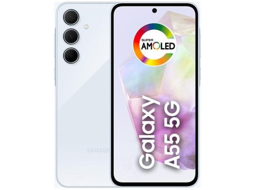 Smartphone Samsung Galaxy A55 128GB Azul Claro 5G 8GB RAM 6,6″ Câm. Tripla + Selfie 32MP Dual Chip