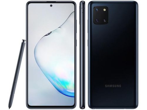 Smartphone Samsung Galaxy Note 10 Lite 128GB Preto – Octa-Core 6GB RAM Tela 6,7” Câm.Tripla Selfie 32MP