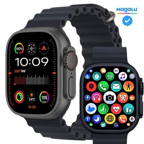 Smartwatch Ultra Max Watch X Série 10 + 4 Pulseiras Lançamento 2025, Monitor de Saúde NFC GPS tracking +100 modos esportivos 49mm – Serie 10 X
