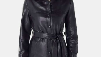 Sob – Casaco Trench Coat Pu Preto Longo Forrado – Preto