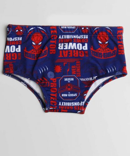 Sunga Infantil Estampa Homem Aranha Marvel Tam 2 a 10