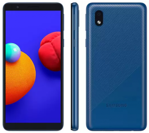 Smartphone Samsung Galaxy A01 Core 32GB Azul – Processador Quad-Core 2GB RAM Câm.8MP + Selfie 5MP