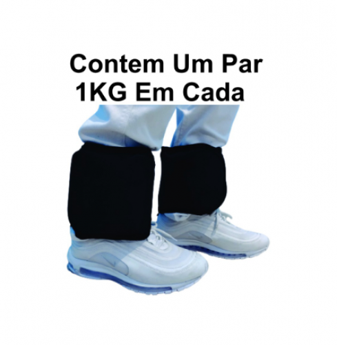 Caneleira 1 Kg Par – Tornozeleira Com Peso – Treino – Exercício – Crossfit – Fitness – Contém Um Par – Treino Em Casa – Academia