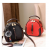 Fashion solid color ladies shell bag handbag pu leather wallet with gray hair ball