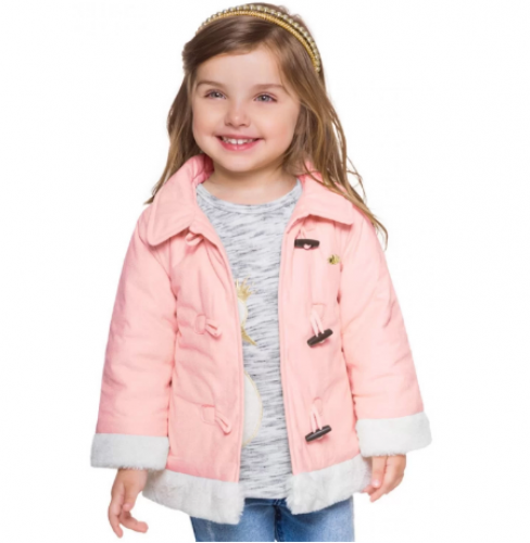 Casaco Infantil Menina Milon Rosa